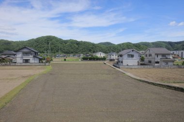 Ülke tarafında tramvay pencereden görüntüleme