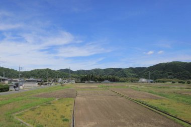 Ülke tarafında tramvay pencereden görüntüleme