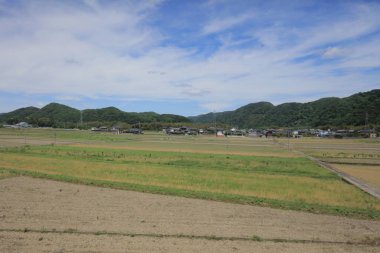 Ülke tarafında tramvay pencereden görüntüleme