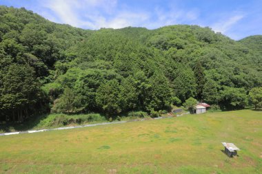 Ülke tarafında tramvay pencereden görüntüleme