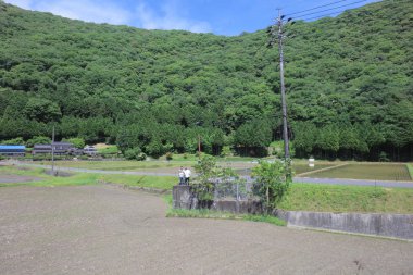 Ülke tarafında tramvay pencereden görüntüleme