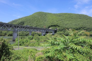 Ülke tarafında tramvay pencereden görüntüleme