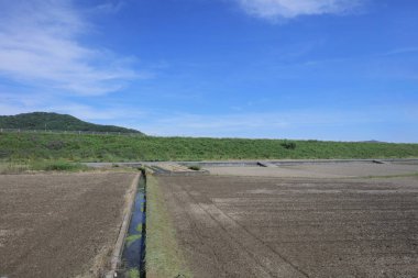 Ülke tarafında tramvay pencereden görüntüleme