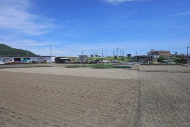 Ülke tarafında tramvay pencereden görüntüleme