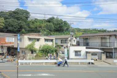 Ülke tarafında tramvay pencereden görüntüleme