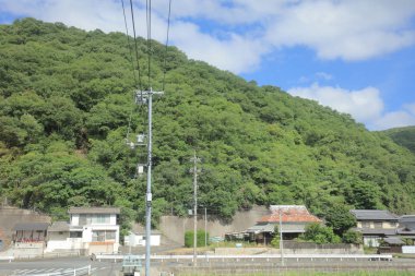 Ülke tarafında tramvay pencereden görüntüleme
