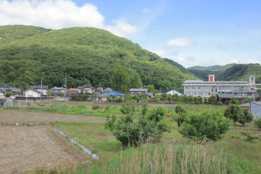 Ülke tarafında tramvay pencereden görüntüleme