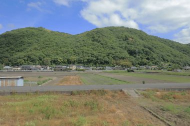 Ülke tarafında tramvay pencereden görüntüleme