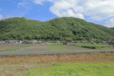 Ülke tarafında tramvay pencereden görüntüleme