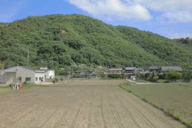 Ülke tarafında tramvay pencereden görüntüleme
