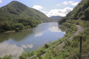 Ülke tarafında tramvay pencereden görüntüleme