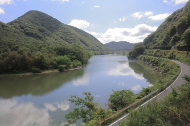 Ülke tarafında tramvay pencereden görüntüleme