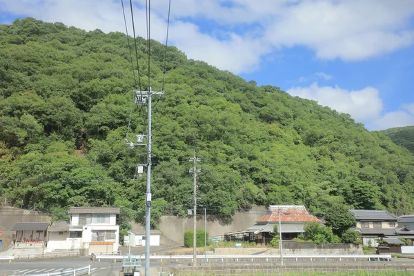 Ülke tarafında tramvay pencereden görüntüleme