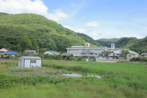 Ülke tarafında tramvay pencereden görüntüleme