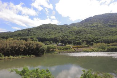 Ülke tarafında tramvay pencereden görüntüleme