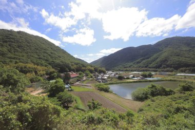 Ülke tarafında tramvay pencereden görüntüleme