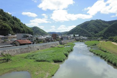 Ülke tarafında tramvay pencereden görüntüleme