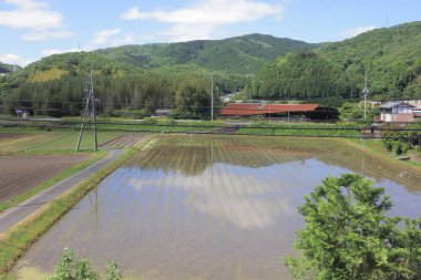 Ülke tarafında tramvay pencereden görüntüleme