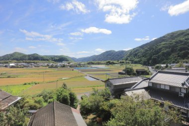 Ülke tarafında tramvay pencereden görüntüleme
