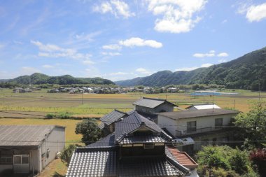 Ülke tarafında tramvay pencereden görüntüleme