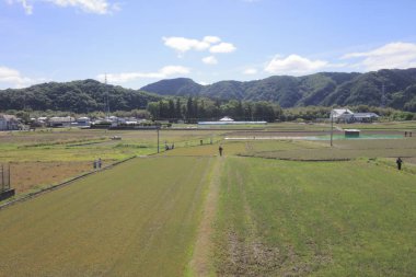 Ülke tarafında tramvay pencereden görüntüleme