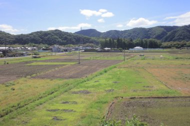 Ülke tarafında tramvay pencereden görüntüleme