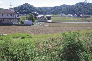 Ülke tarafında tramvay pencereden görüntüleme