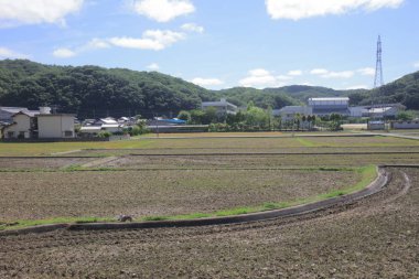 Ülke tarafında tramvay pencereden görüntüleme