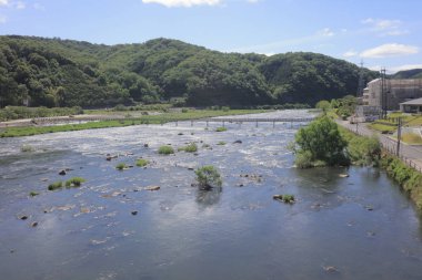 Ülke tarafında tramvay pencereden görüntüleme
