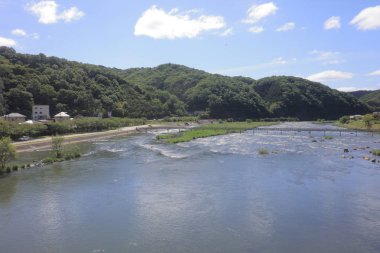 Ülke tarafında tramvay pencereden görüntüleme