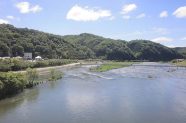 Ülke tarafında tramvay pencereden görüntüleme