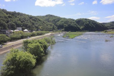 Ülke tarafında tramvay pencereden görüntüleme
