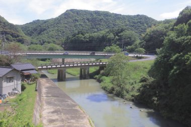 Ülke tarafında tramvay pencereden görüntüleme