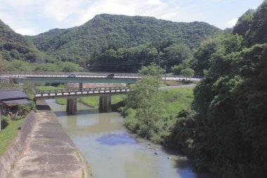 Ülke tarafında tramvay pencereden görüntüleme