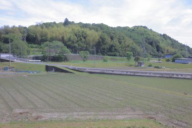 Ülke tarafında tramvay pencereden görüntüleme