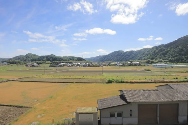 View through tram window of the country side