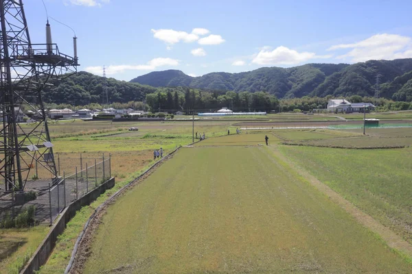 Ülke tarafında tramvay pencereden görüntüleme