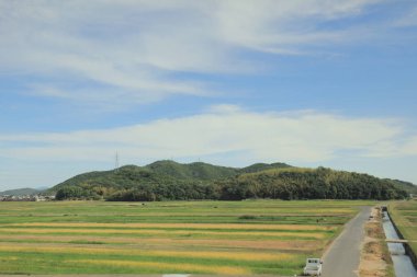 bir görünümü ile ülke tarafında tramvay penceresi
