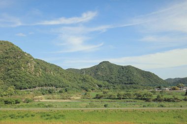 bir görünümü ile ülke tarafında tramvay penceresi
