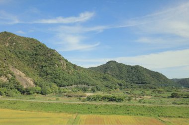 bir görünümü ile ülke tarafında tramvay penceresi