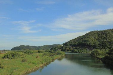 bir görünümü ile ülke tarafında tramvay penceresi