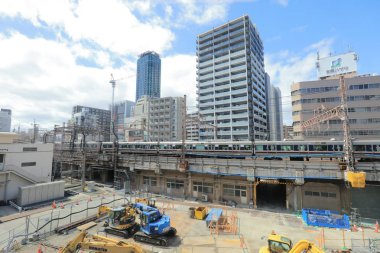Osaka Loop hattı tramvay pencereden görüntüleme