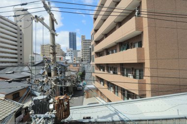 Osaka Loop hattı tramvay pencereden görüntüleme
