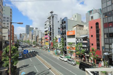 Osaka Loop hattı tramvay pencereden görüntüleme