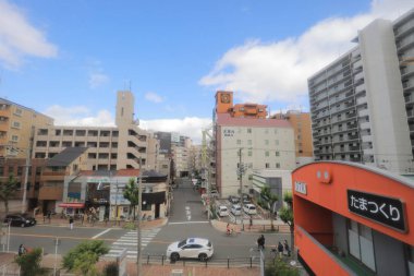 Osaka Loop hattı tramvay pencereden görüntüleme