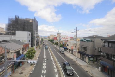 Osaka Loop hattı tramvay pencereden görüntüleme