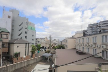 Osaka Loop hattı tramvay pencereden görüntüleme