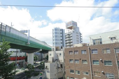 Osaka Loop hattı tramvay pencereden görüntüleme