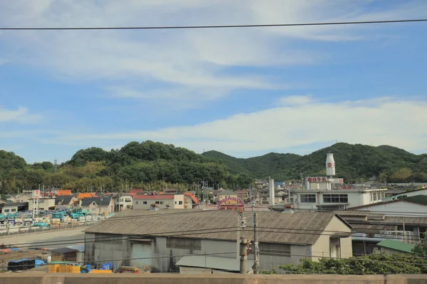 Pencere Görünümü Hızlı Tren Japonya Dışında — Stok fotoğraf