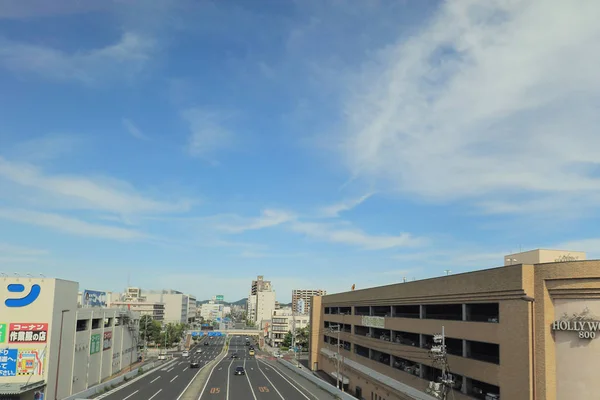 Vue Fenêtre Hors Train Vitesse Japon — Photo